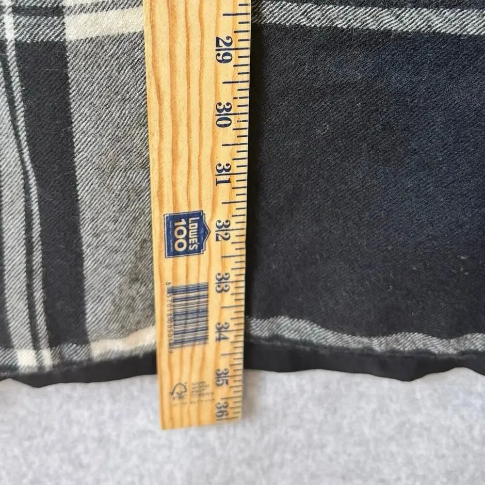 Casual Corner Skirt Women's Wool Maxi Plaid Black Dark Academia Preppy Pencil